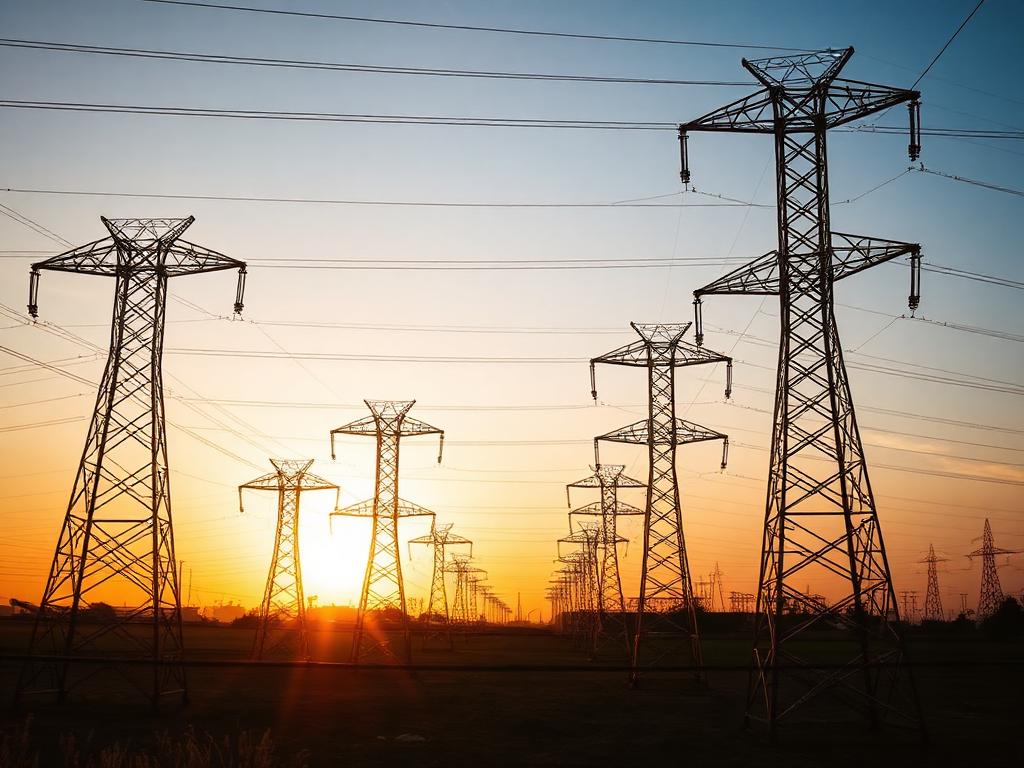 High-voltage transmission grid